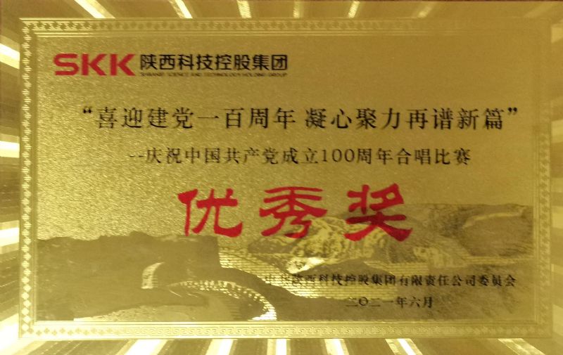 慶祝建黨百年合唱比賽 優(yōu)秀獎